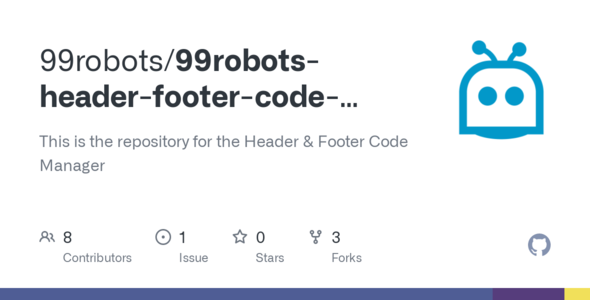 Header Footer Code Manager Pro (99robots) WordPress Plugin