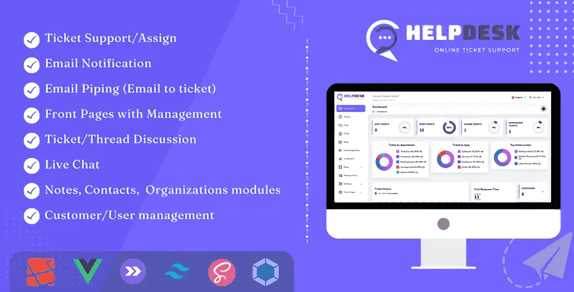 HelpDesk – Online Ticketing System With Website – Ticket Support And Management PHP