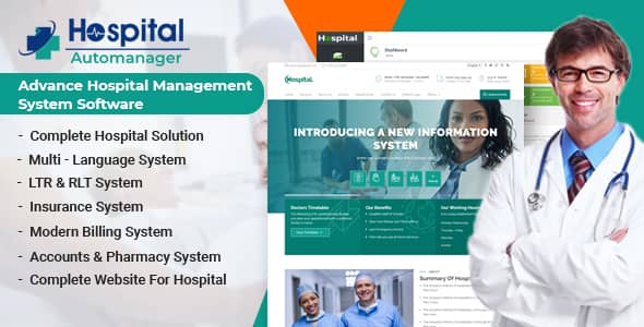 Hospital AutoManager – Advance Hospital Management System Software PHP Script