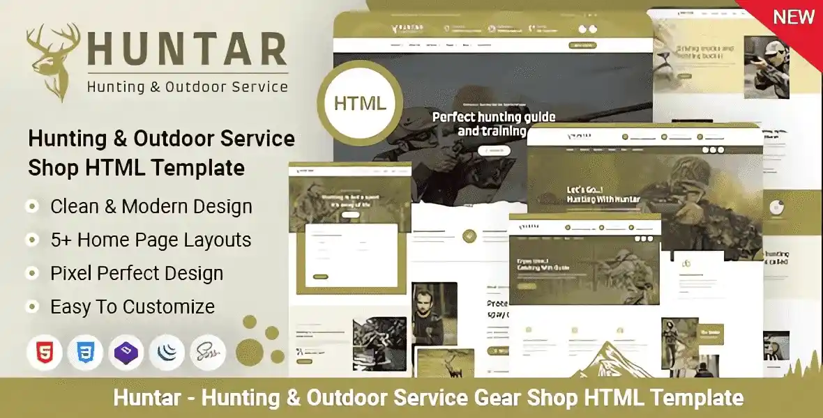Huntar – Hunting & Outdoor Service HTML Template