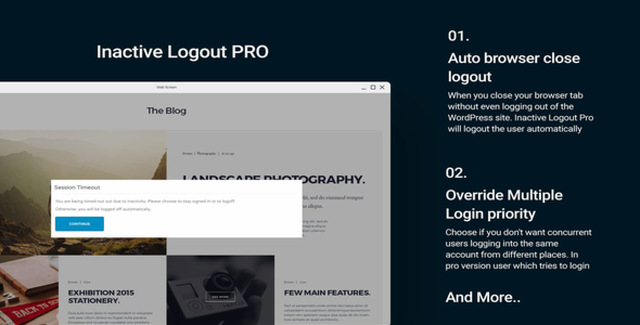 Inactive Logout Pro WordPress Plugin