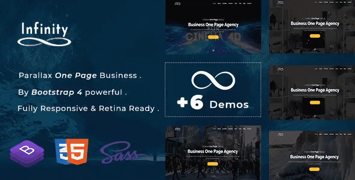 Infinity – One Page Parallax Template HTML