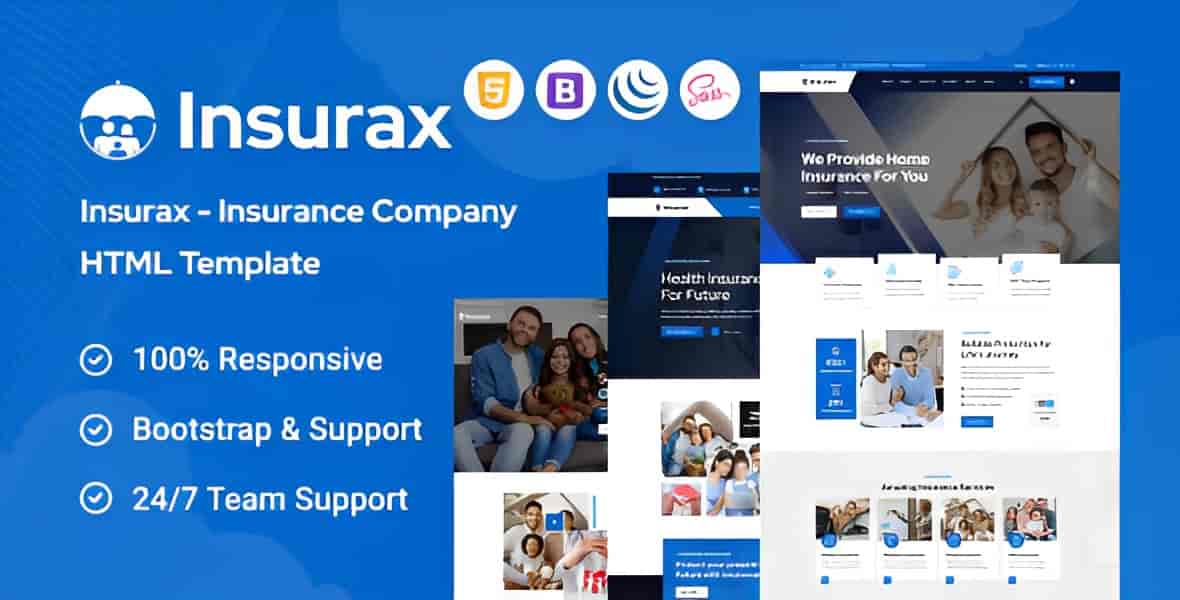 Insurax – Insurance Company HTML Template