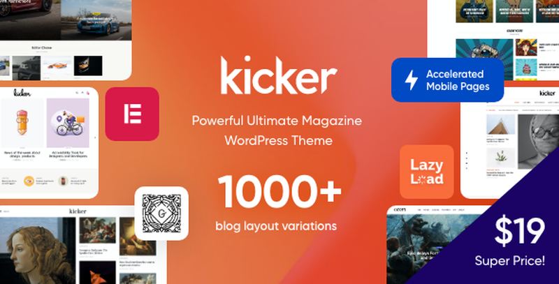 Kicker – Multipurpose Blog Magazine WordPress Theme