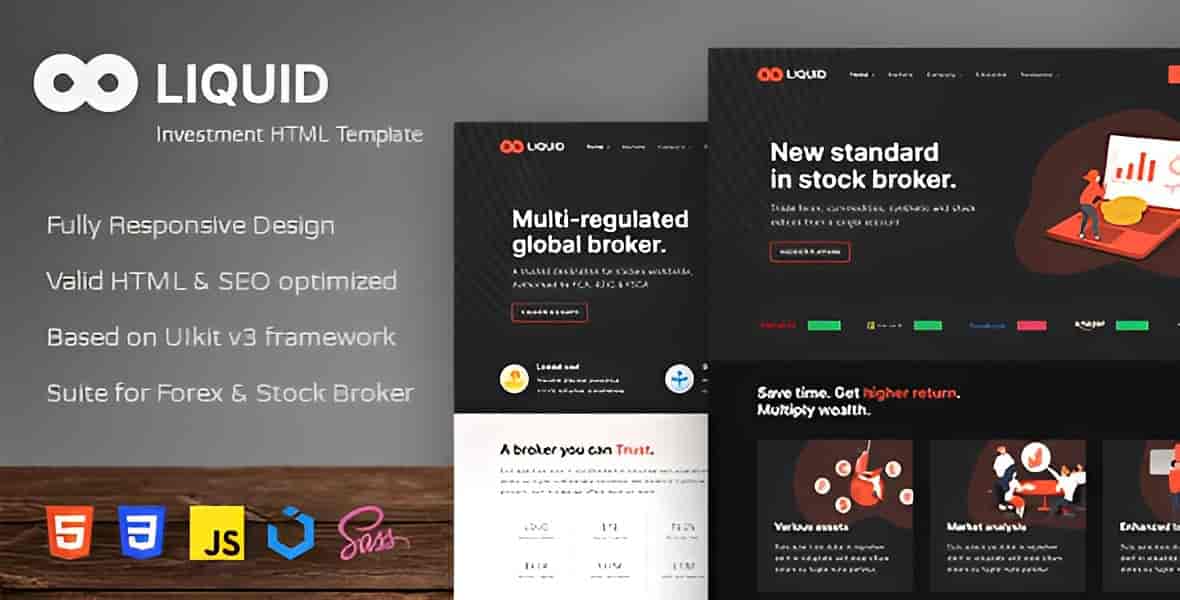 Liquid – Investment and Stock Broker HTML Template