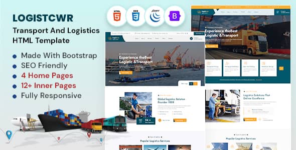 Logistcwr – Transport and Logistics HTML Template