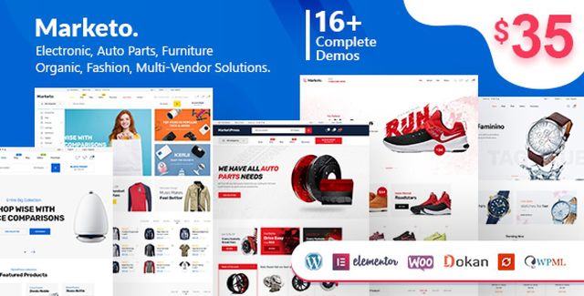 Marketo – ECommerce & Multivendor Theme Wp