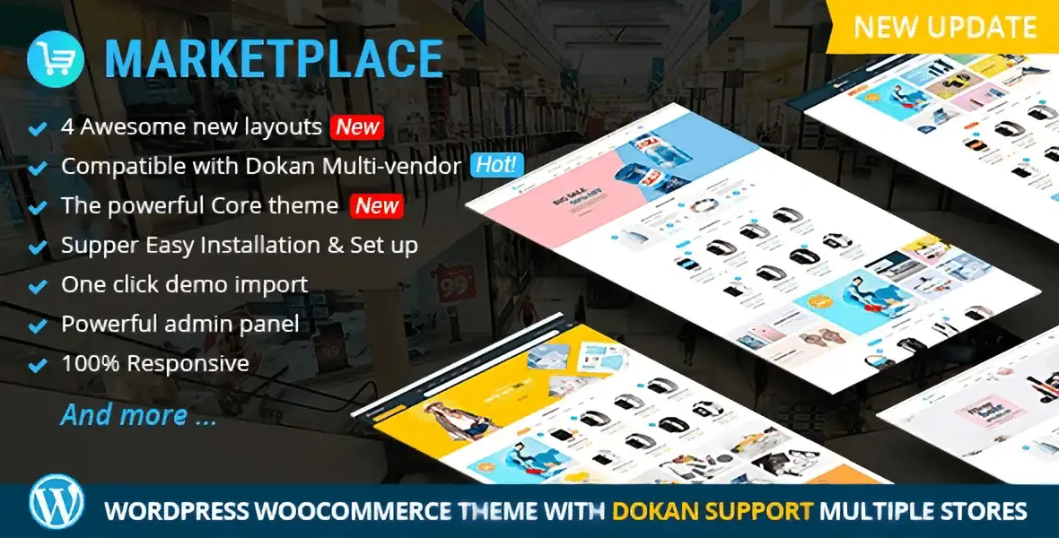 Marketplace – WordPress Theme support Dokan Multi Vendors