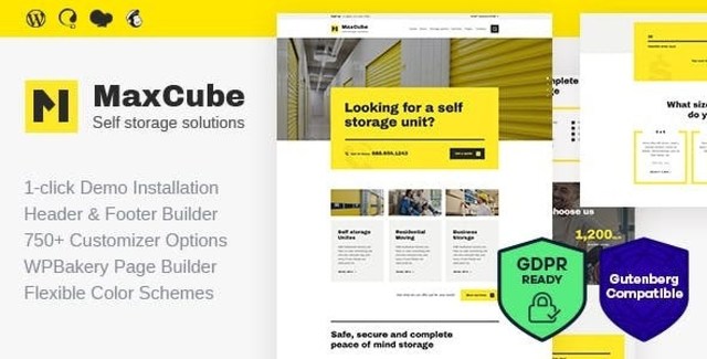 MaxCube – Moving & Self Storage Relocation Business WordPress Theme