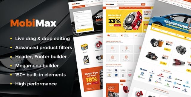 Mobimax – Auto Parts WordPress Theme