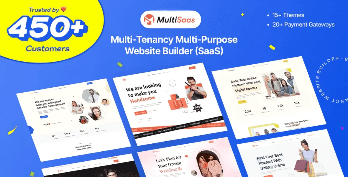 MultiSaas – Multi-Tenancy Multipurpose Website Builder (Saas) PHP