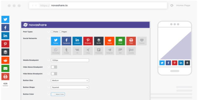 Novashare – WordPress Social Sharing Plugin