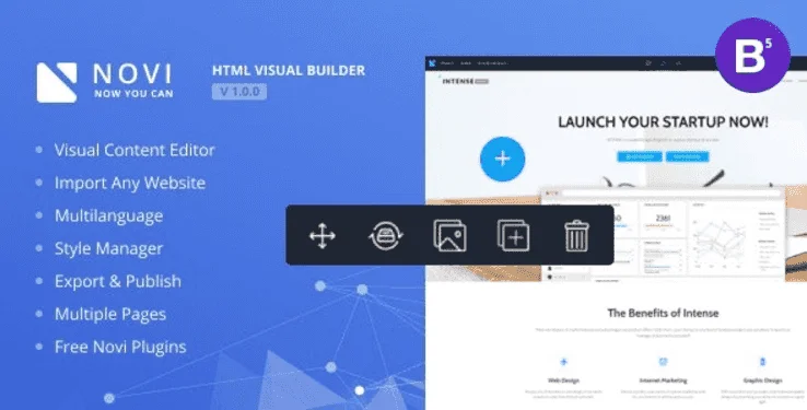 Novi - HTML Page Builder & Visual Content Editor PHP – Bliter GPL