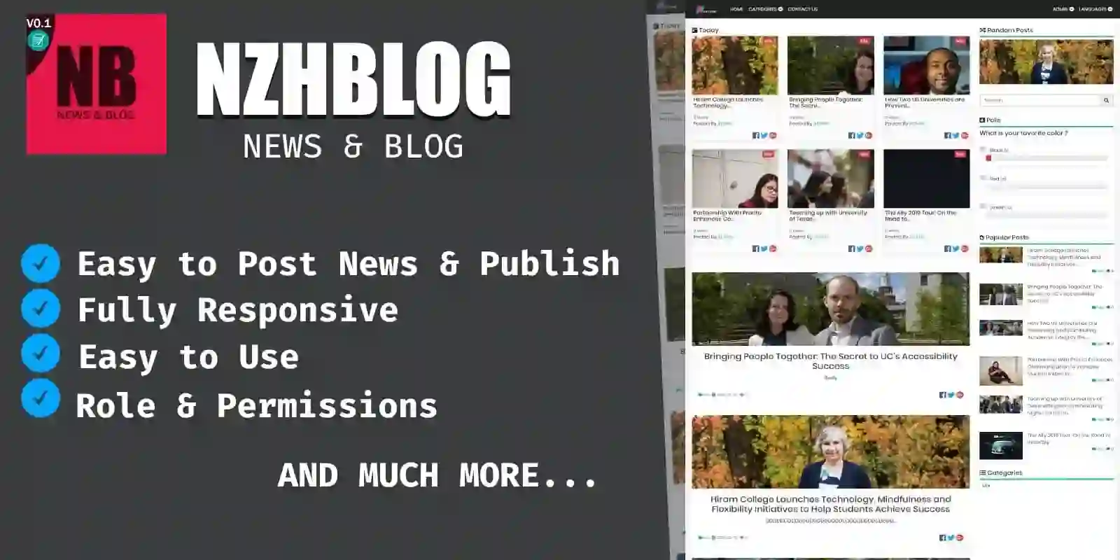 NzhBlog – Blog And News System PHP Script