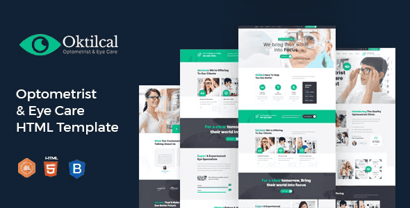 Oktilcal – Optometrist & Eye Care HTML Template