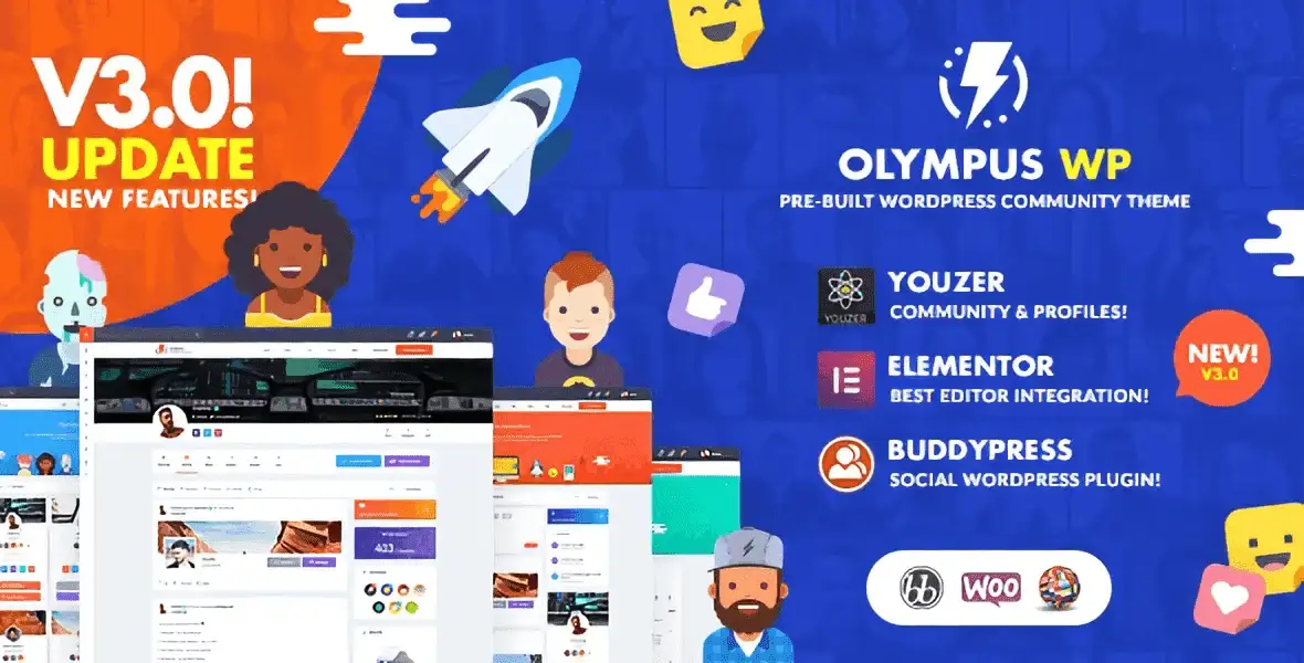 Olympus – Powerful BuddyPress Theme for Social Networking Wp