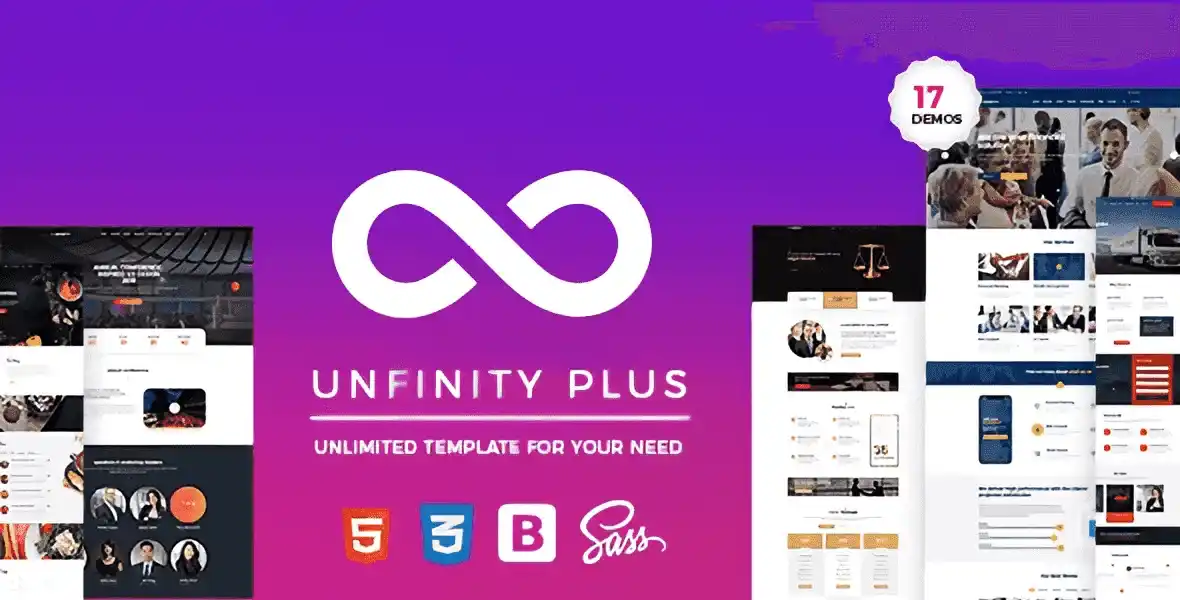 UnfinityPlus – One Page Template HTML