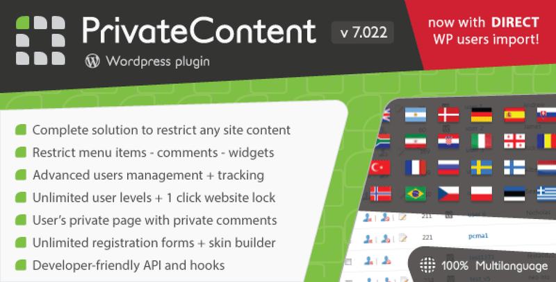 PrivateContent – Multilevel Content Plugin WordPress