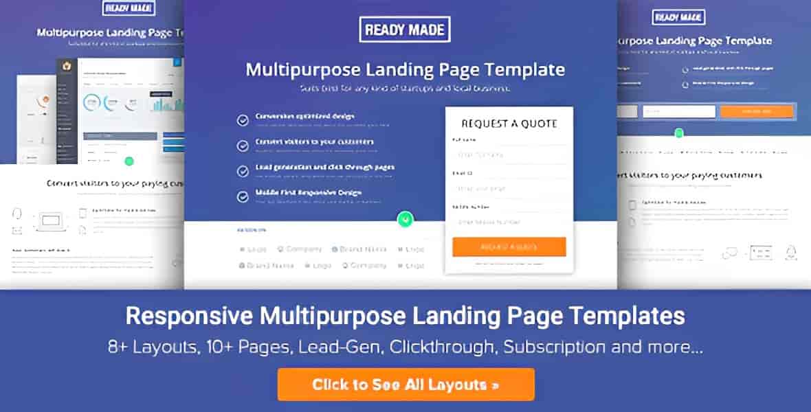 ReadyMade – Multipurpose Landing Page Template HTML