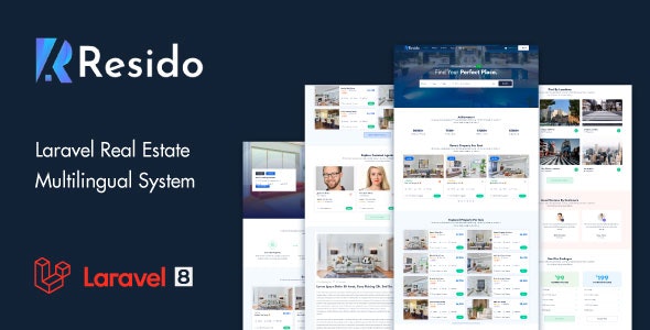 Resido – Laravel Real Estate Multilingual System PHP Script