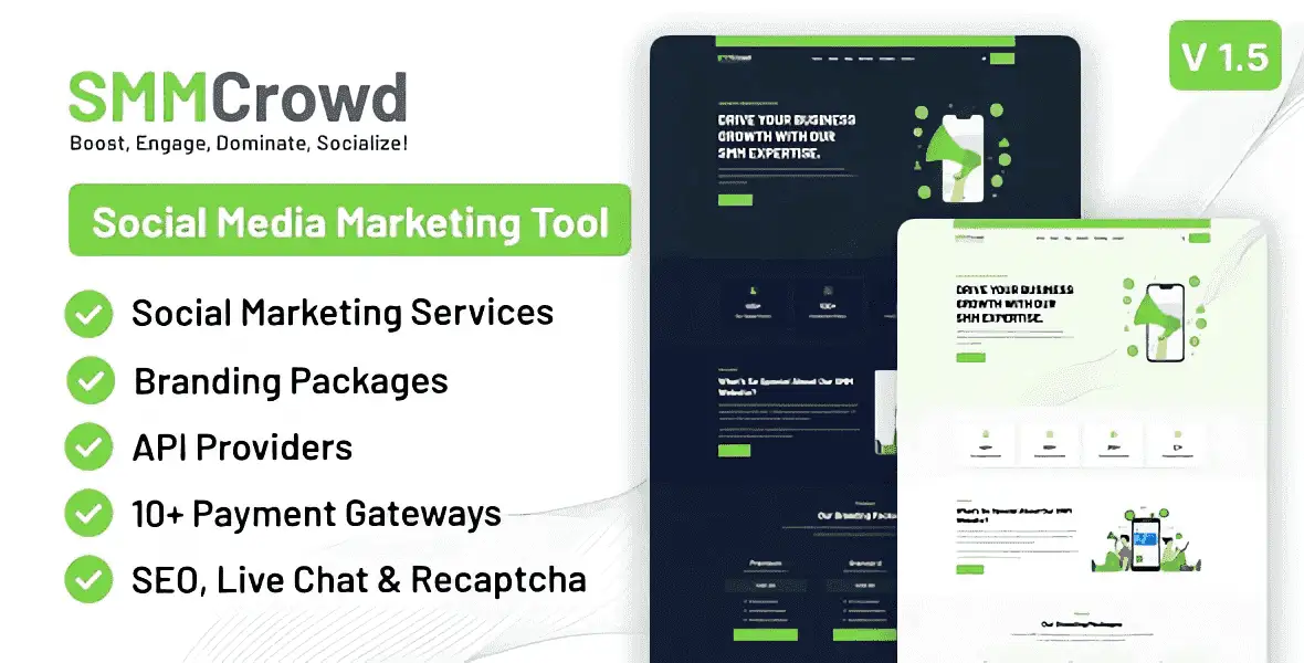 SMMCrowd – Marketplace of SMM Services PHP