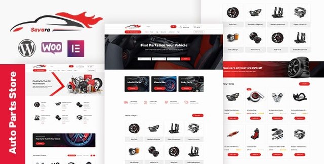 Sayara – Auto Parts Store WooCommerce WordPress Theme