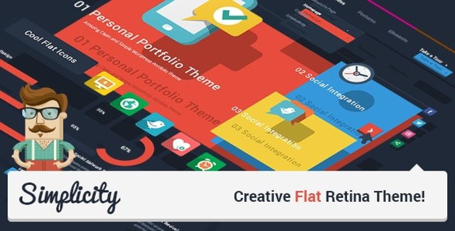 Simplicity – Creative Flat Retina Theme Wp