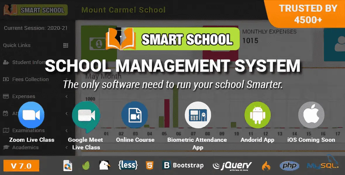 Smart School – School Management System PHP