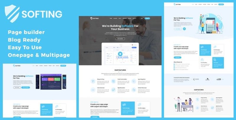 Softing -Software Landing Page WordPress Theme