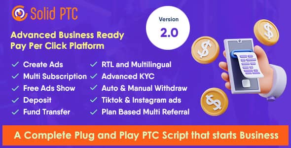 Solid PTC – Advanced Pay Per Click Platform PHP Script