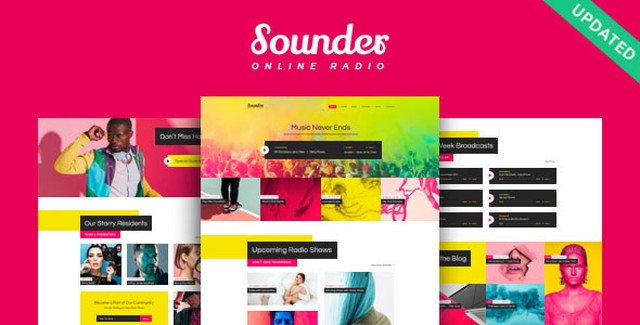 Sounder – Online Radio WordPress Theme