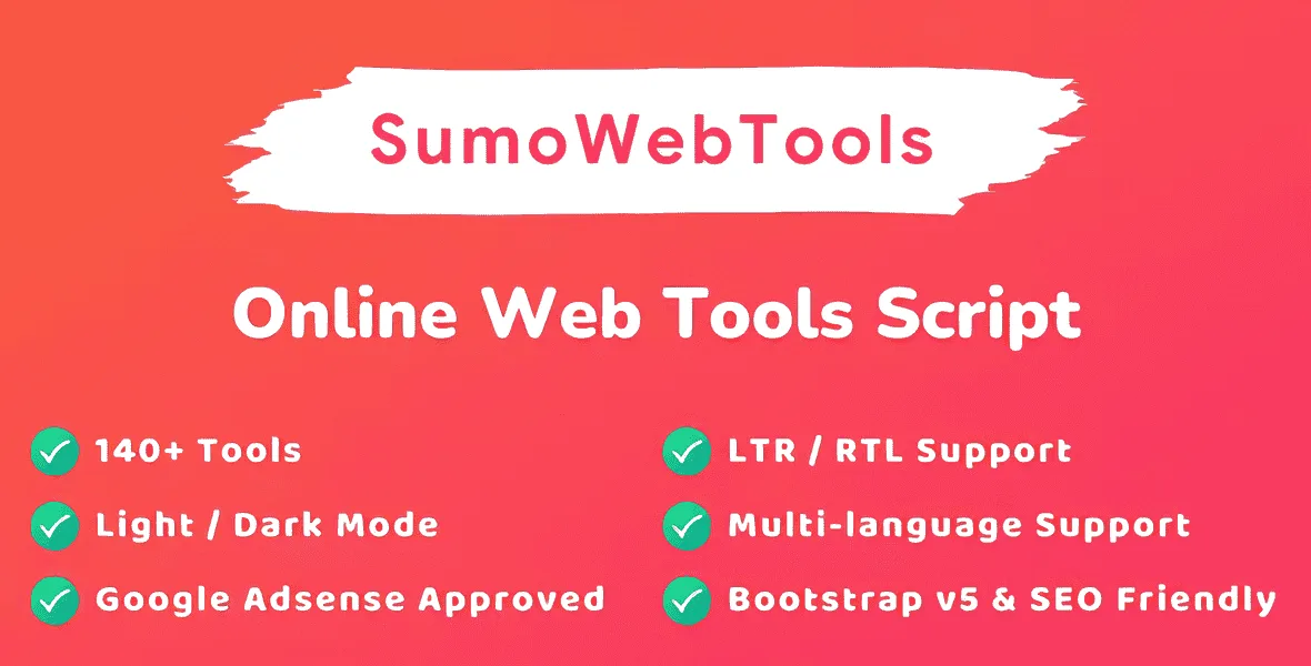 SumoWebTools – Online Web Tools Script PHP