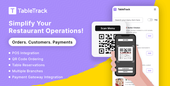 TableTrack – The Complete SaaS Restaurant Management Solution PHP Script