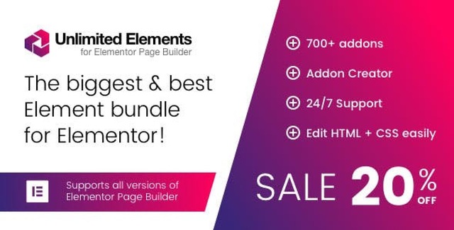 Unlimited Elements for Elementor Page Builder WordPress