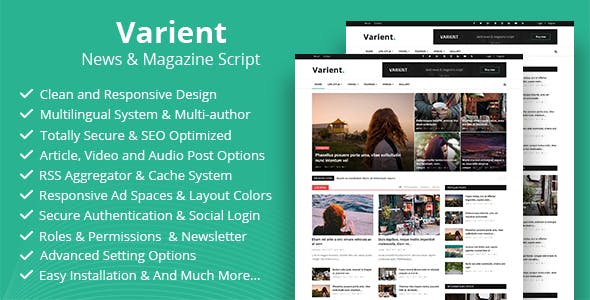 Varient – News & Magazine Script PHP