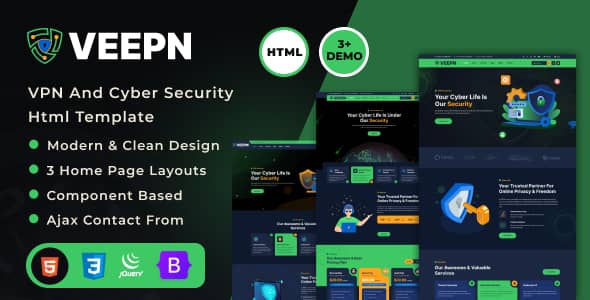 Veepn – VPN & Cloud Services HTML Template