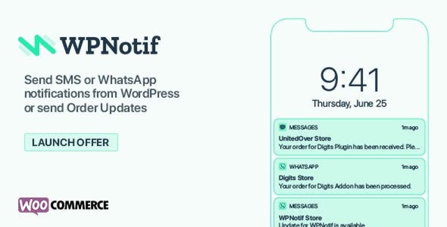 WPNotif: WordPress SMS & WhatsApp Message Notifications