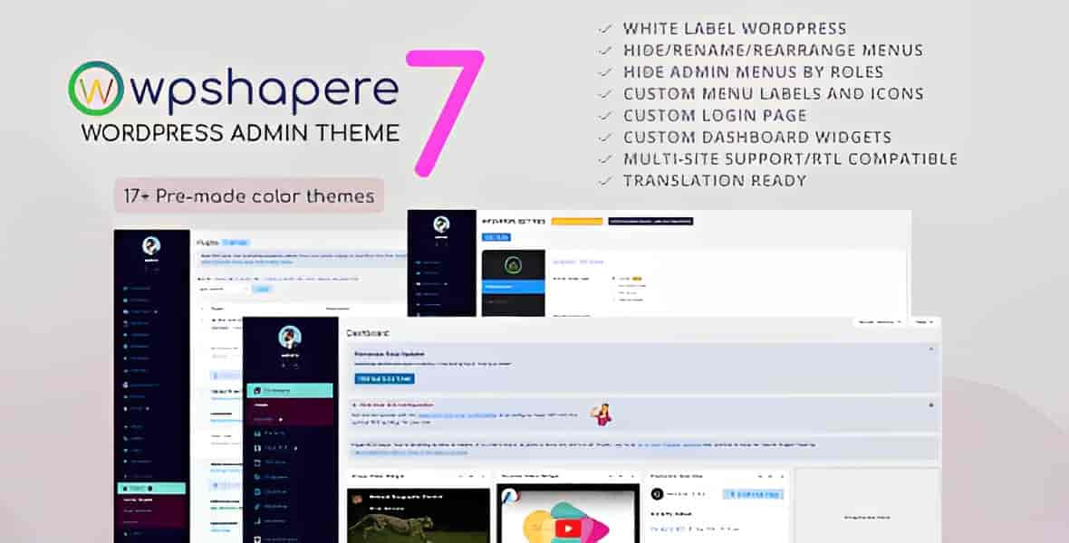 WPShapere – WordPress Admin Theme Plugin