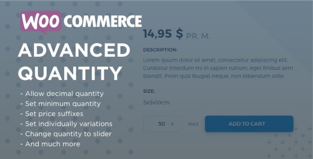 WooCommerce Advanced Quantity WordPress