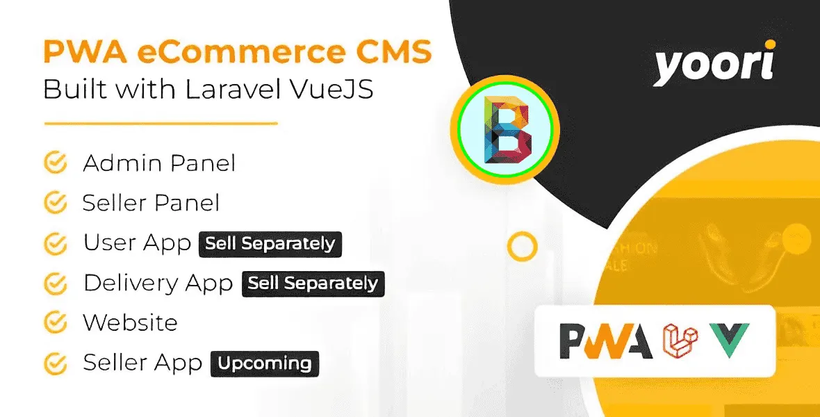 YOORI – Laravel Vue Multi-Vendor PWA eCommerce CMS PHP Script