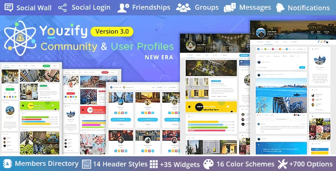 Youzify (formerly Youzer) – BuddyPress Community & WordPress User Profile Plugin