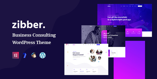 Zibber – Consulting Business WordPress Theme + RTL