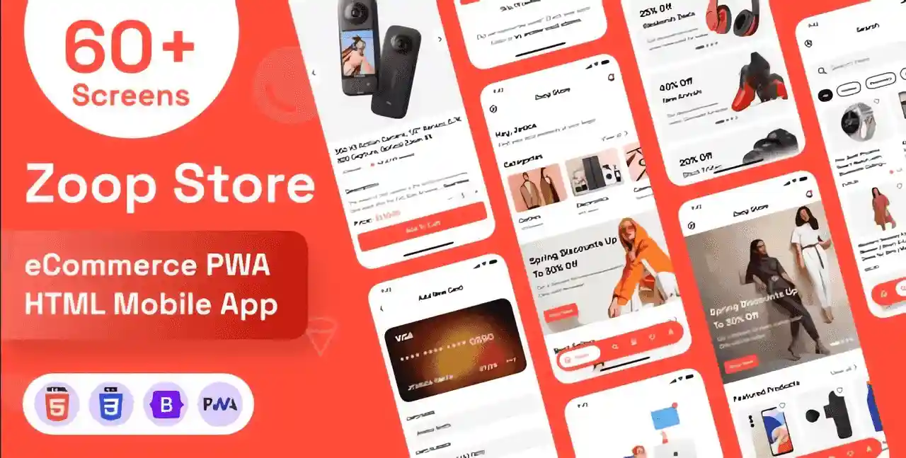 Zoop Retail Store – Multipurpose eCommerce Store PWA Mobile HTML Template