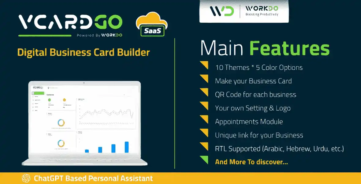 vCardGo SaaS – Digital Business Card Builder PHP Script