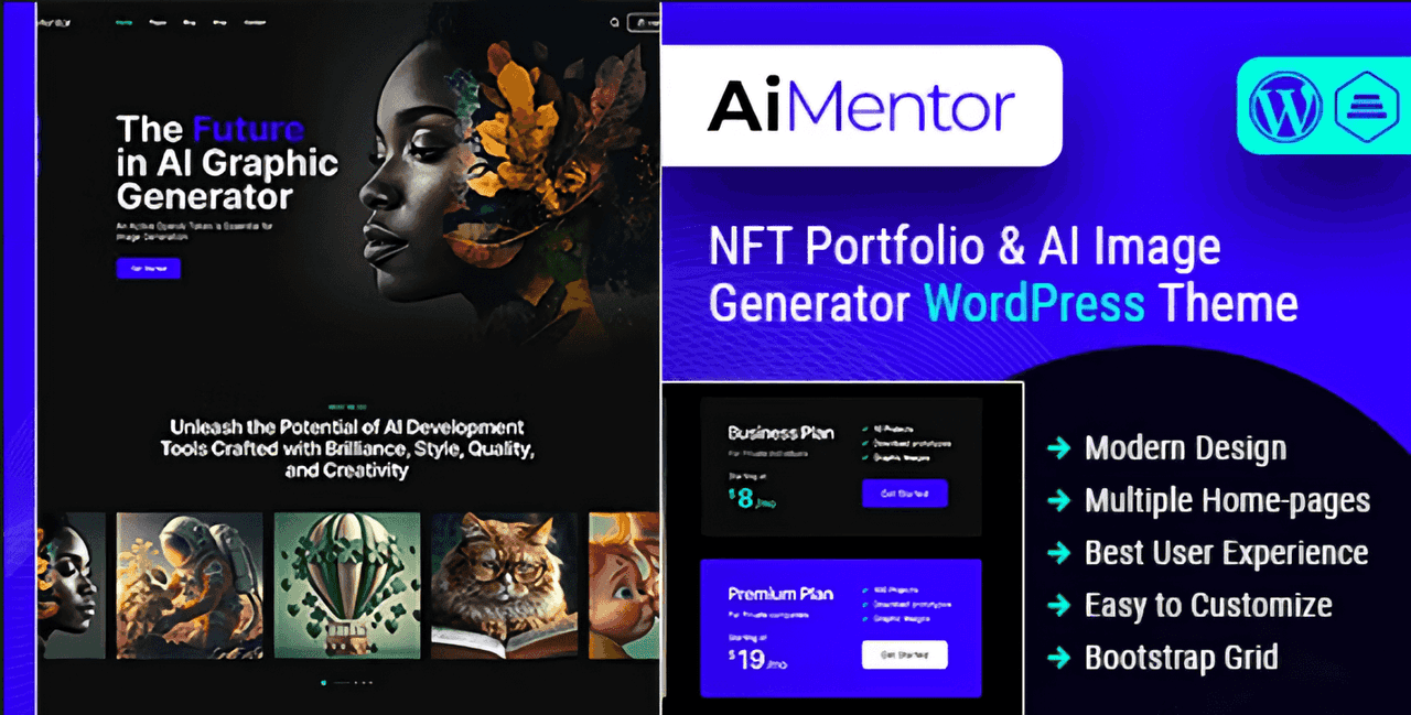 AI Mentor – AI Image Generator WordPress Theme