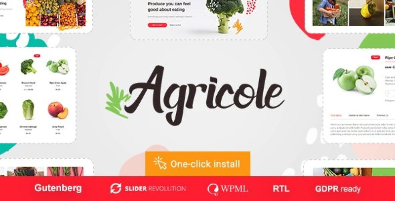 Agricole – Organic Food & Agriculture WordPress Theme