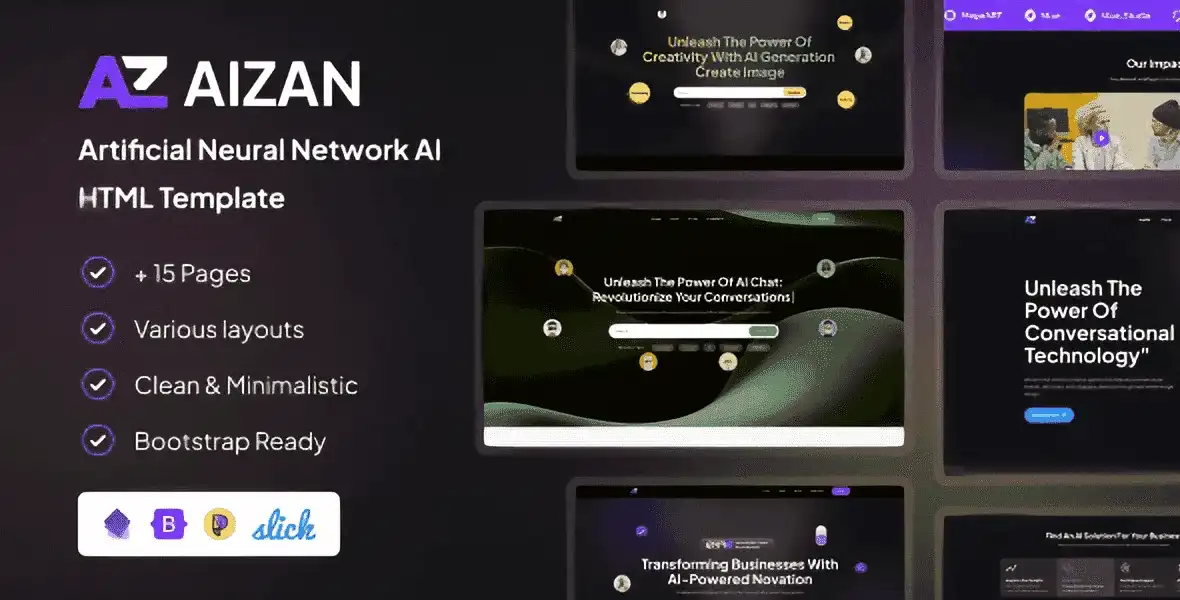 Aizan – Artificial Neural Network AI HTML Template