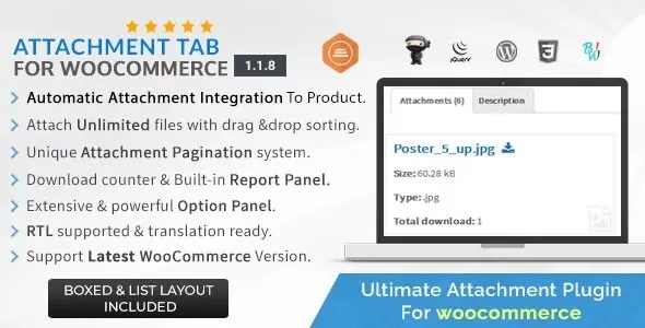 Attachment Tab For Woocommerce WordPress Plugin