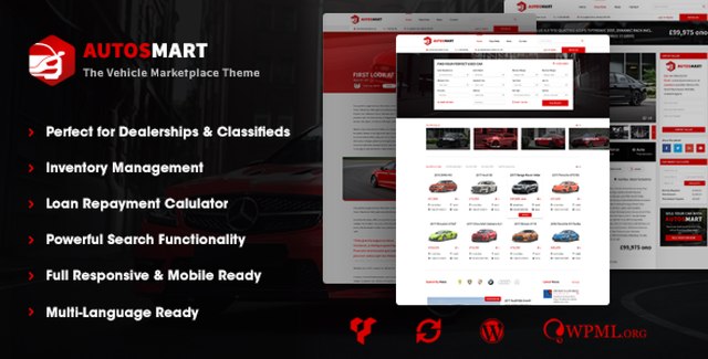 AutosMart – Automotive Car Dealer WordPress Theme