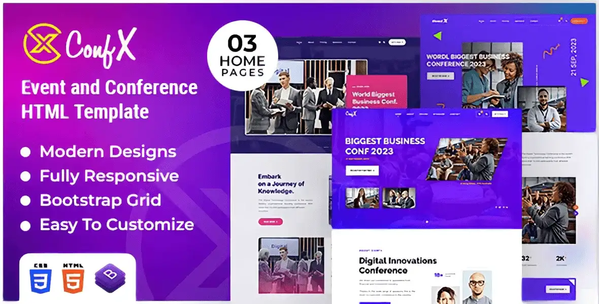ConfX – Event & Conference HTML Template